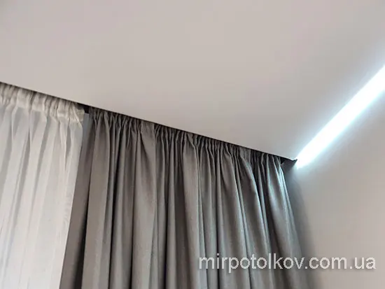 Скрытый карниз в натяжном потолке: подготовка потолка и установка